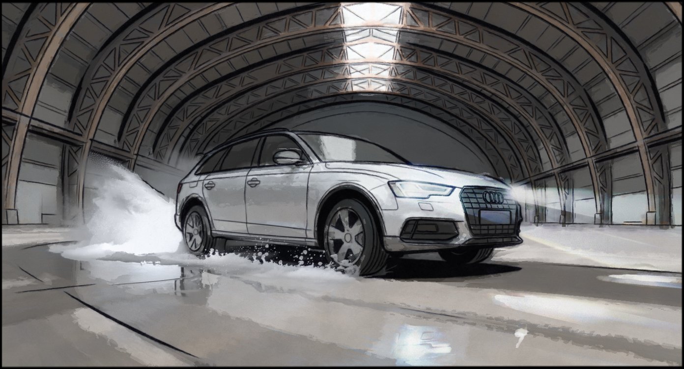 Automotive - Stunt Driving - storyboard frame 6 by Dakota Warren